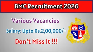 BMC Recruitment 2026 - Apply Offline for Intensivist, Medical Officer and More Posts