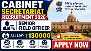 Cabinet Secretariat Senior Field Officer Recruitment 2026 - Apply Offline for 25 Posts Cabinet Secretariat Senior Field Officer Recruitment 2026 - Apply Offline for 25 Posts