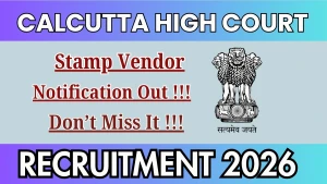 Calcutta High Court Stamp Vendor Recruitment 2026 - Walkin