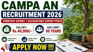 CAMPA AN Recruitment 2026 - Apply Offline for Forestry Expert / Accountant Expert Posts
