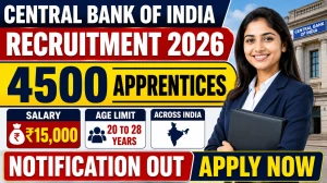 Central Bank of India Apprentice Recruitment 2026: 4500 Vacancies, Apply Online by June 22