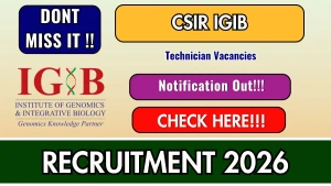 CSIR IGIB Technician Recruitment 2026 - Apply Online for 15 Posts