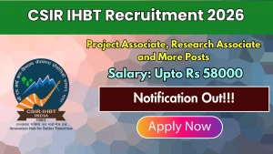 CSIR IHBT Recruitment 2026 - Walkin for 23 Project Associate, Research Associate and More Posts CSIR IHBT Recruitment 2026 - Walkin for 23 Project Associate, Research Associate and More Posts