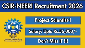 CSIR-NEERI Project Scientist-I Recruitment 2026 - Apply Online CSIR-NEERI Project Scientist-I Recruitment 2026 - Apply Online