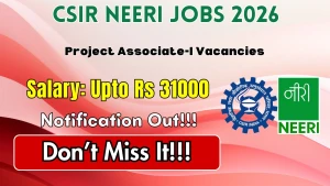 CSIR NEERI Project Associate-I Recruitment 2026 - Apply Online CSIR NEERI Project Associate-I Recruitment 2026 - Apply Online