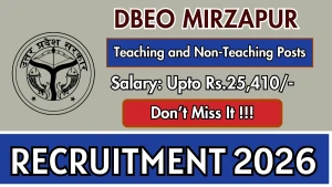 DBEO Mirzapur Recruitment 2026 - Apply Offline for 29 Teaching and Non-Teaching Posts
