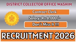 District Collector Office Washim Contract Clerk Recruitment 2026 - Apply Offline