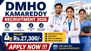 DMHO Kamareddy Recruitment 2026 - Apply Offline for 14 Lab Technician and STLS Posts