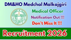 DM&HO Medchal Malkajgiri Medical Officer Recruitment 2026 - Walkin