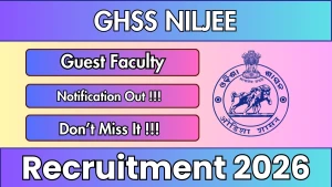 GHSS Niljee Guest Faculty Recruitment 2026 - Apply Offline