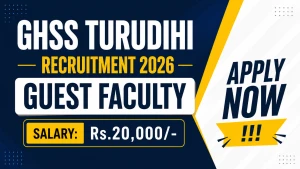 GHSS Turudihi Guest Faculty Recruitment 2026 - Apply Offline GHSS Turudihi Guest Faculty Recruitment 2026 - Apply Offline