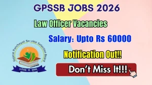 GPSSB Law Officer Recruitment 2026 - Apply Offline