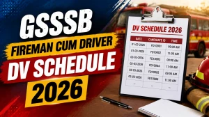 GSSSB Fireman Cum Driver DV Schedule 2026 - Check Verification Date, List & Documents Required GSSSB Fireman Cum Driver DV Schedule 2026 - Check Verification Date, List & Documents Required