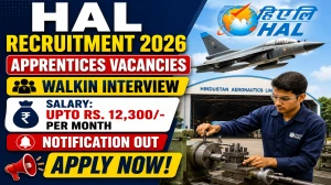 HAL Bangalore NATS Apprenticeship Training 2026 – Diploma, BE/BTech & Non-Engineering Graduate Walk-in HAL Bangalore NATS Apprenticeship Training 2026 – Diploma, BE/BTech & Non-Engineering Graduate Walk-in