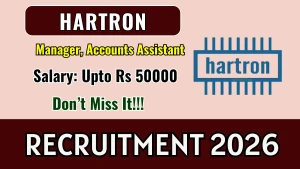 HARTRON Recruitment 2026 - Apply Offline for Manager, Accounts Assistant Posts HARTRON Recruitment 2026 - Apply Offline for Manager, Accounts Assistant Posts