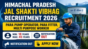 Himachal Pradesh Jal Shakti Vibhag Recruitment 2026 - Apply Offline for 30 Para Fitter, MPW and Para Pump Operator Posts