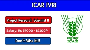 ICAR Project Research Scientist II Recruitment 2026 - Apply Online