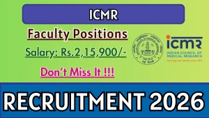 ICMR Recruitment 2026 - Apply Online for 16 Faculty Positions Posts