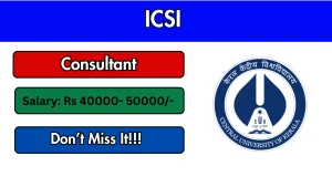 ICSI Consultant Recruitment 2026 - Apply Online