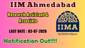 IIM Ahmedabad Recruitment 2026 - Apply Online for Research Assistant/ Research Associate Posts