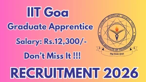 IIT Goa Graduate Apprentice Recruitment 2026 - Walkin for 12 Posts IIT Goa Graduate Apprentice Recruitment 2026 - Walkin for 12 Posts