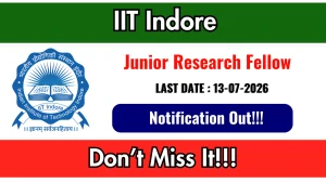 IIT Indore Junior Research Fellow Recruitment 2026 - Apply Online