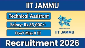 IIT Jammu Technical Assistant Recruitment 2026 - Apply Online