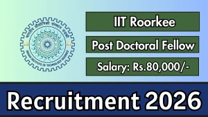 IIT Roorkee Post Doctoral Fellow Recruitment 2026 - Apply Online IIT Roorkee Post Doctoral Fellow Recruitment 2026 - Apply Online