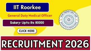 IIT Roorkee General Duty Medical Officer Recruitment 2026 - Walkin
