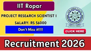 IIT Ropar Project Research Scientist Recruitment 2026 - Apply Online IIT Ropar Project Research Scientist Recruitment 2026 - Apply Online