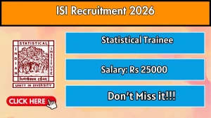 ISI Statistical Trainee Recruitment 2026 - Apply Online
