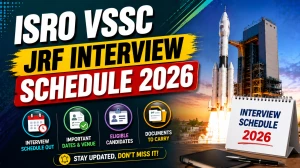 ISRO VSSC JRF Interview Schedule 2026 - Advt 339 Date, Venue & Shortlisted Candidates