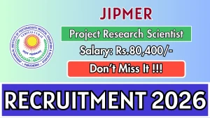 JIPMER Project Research Scientist - I Recruitment 2026 - Apply Online JIPMER Project Research Scientist - I Recruitment 2026 - Apply Online