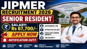 JIPMER Senior Resident Recruitment 2026 Notification Out - Apply Online for 89 Posts
