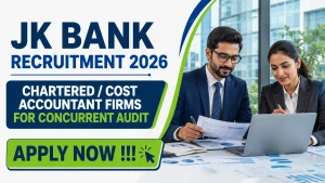 JK Bank Auditor Recruitment 2026 - Apply Online