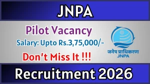 JNPA Pilot Recruitment 2025 - Apply Online JNPA Pilot Recruitment 2025 - Apply Online