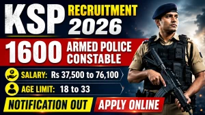 Karnataka Police KSP Armed Police Constable Recruitment 2026 Notification Out - Apply Online for 1600 CAR/DAR Posts