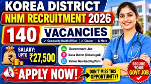 Korea District NHM Recruitment 2026 Notification Out, 100+ Vacancies, Apply Offline