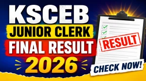 KSCEB Junior Clerk Final Result 2026 Out - Check Selection List KSCEB Junior Clerk Final Result 2026 Out - Check Selection List