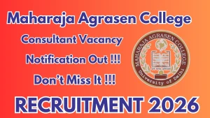 Maharaja Agrasen College Consultant Recruitment 2026 - Apply Offline