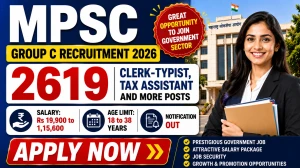 Maharashtra PSC Group C Recruitment 2026 Notification Out - Apply Online for 2619 Clerk-Typist, Tax Assistant and More Posts