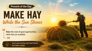 Make Hay While the Sun Shines Meaning – Proverb of the Day Explained with Examples