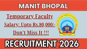 MANIT Bhopal Temporary Faculty Recruitment 2026 - Apply Offline