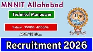 MNNIT Allahabad Technical Manpower Recruitment 2026 - Walkin