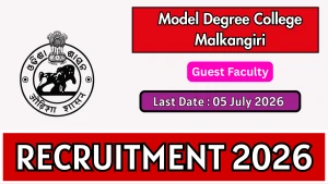 Model Degree College Malkangiri Guest Faculty Recruitment 2026 - Apply Online