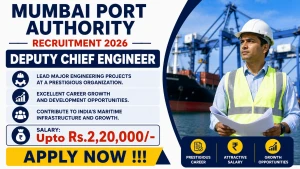 Mumbai Port Authority Deputy Chief Engineer Recruitment 2026 - Apply Online