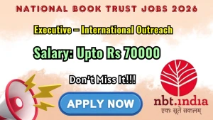 National Book Trust Executive Recruitment 2026 - Apply Offline National Book Trust Executive Recruitment 2026 - Apply Offline