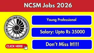 NCSM Young Professional Recruitment 2026 - Walkin NCSM Young Professional Recruitment 2026 - Walkin
