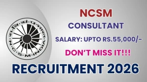 NCSM Consultant Recruitment 2026 - Apply Offline NCSM Consultant Recruitment 2026 - Apply Offline