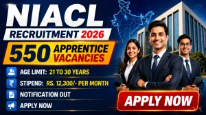 NIACL Apprentices Recruitment 2026 Notification Out - Apply Online for 550 Posts
